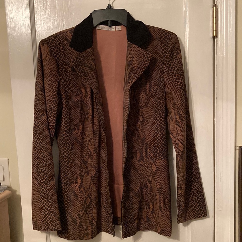 Snake skin print blazer
